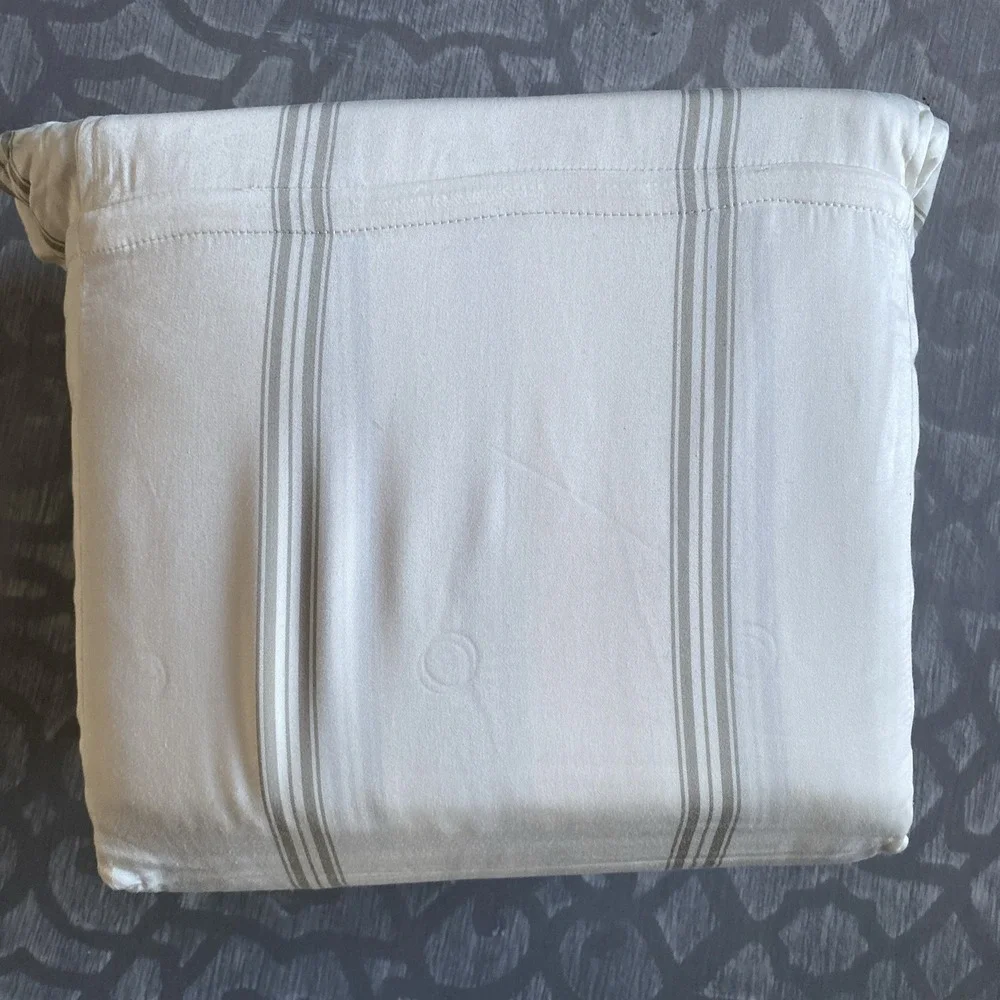 Cozy Earth Bamboo Sheet Set-King- Baja Stripe in Laurel $368 retail